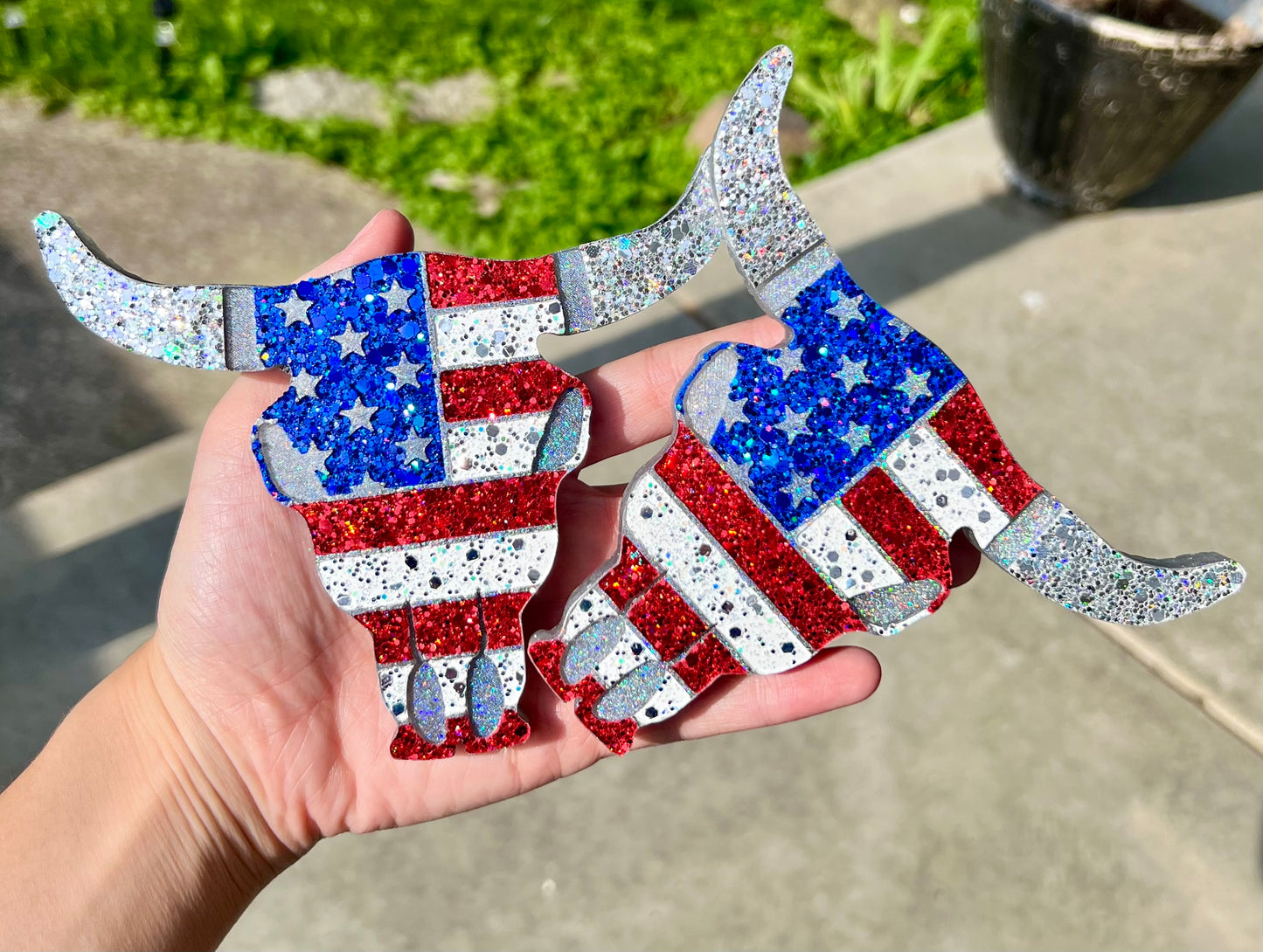 Flag Bull Skull