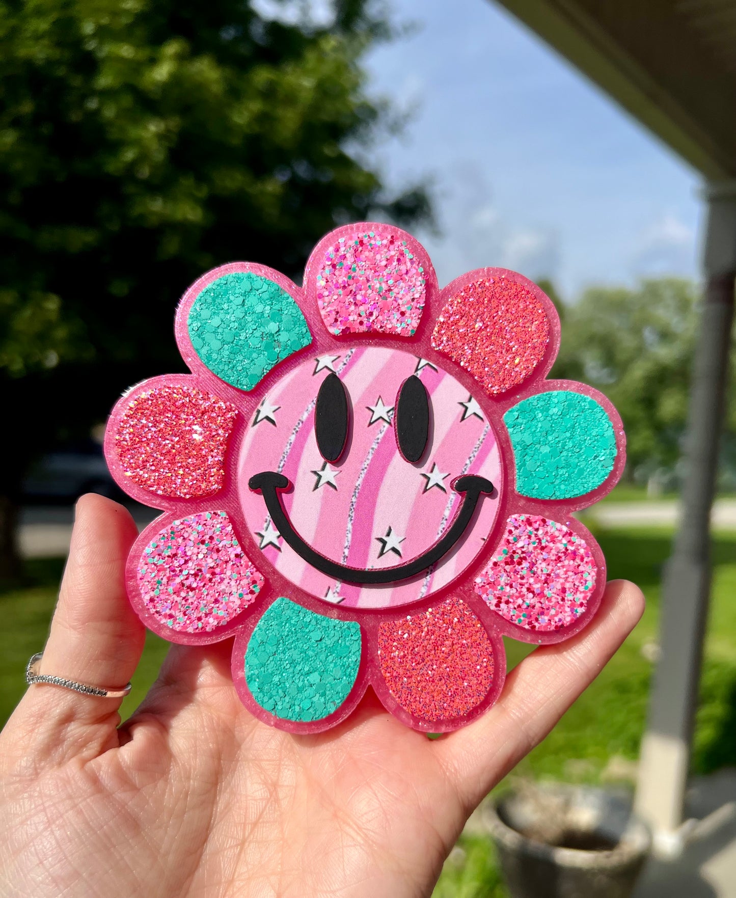 Retro Flower Smiley