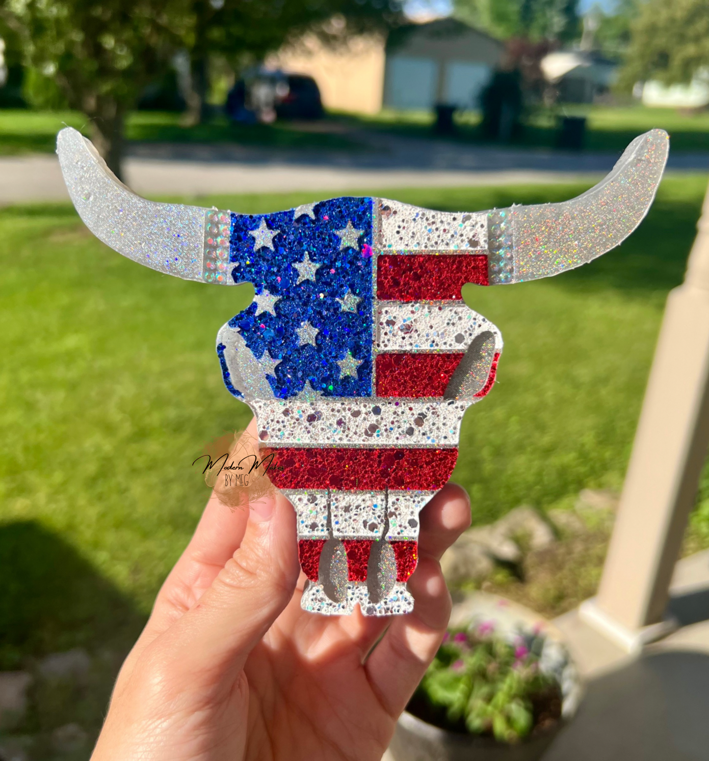 Flag Bull Skull
