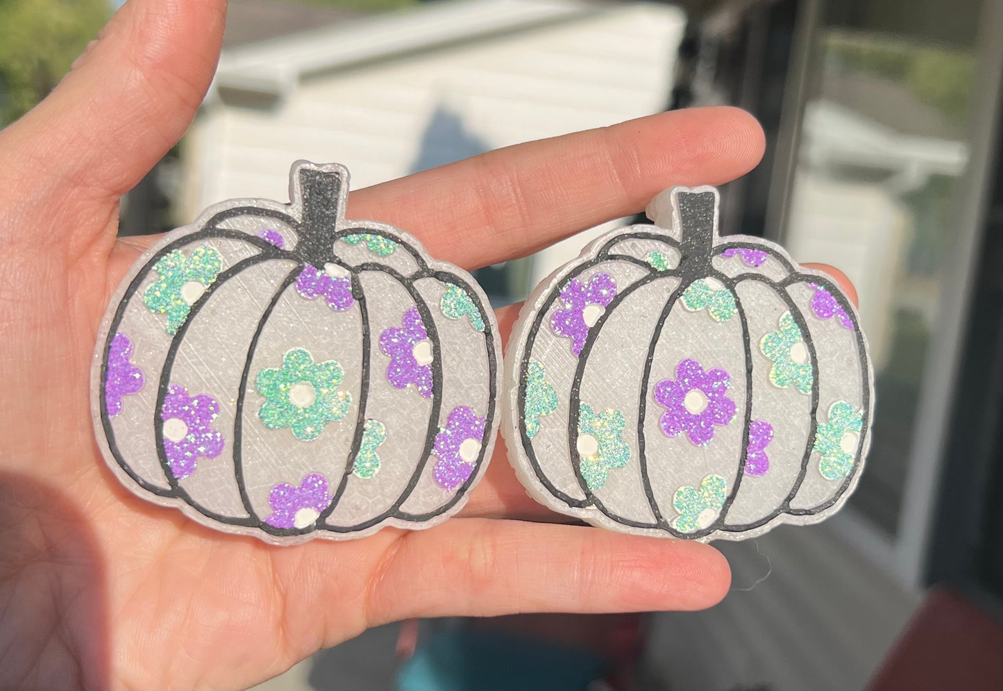 Floral Pumpkin Vent Clips