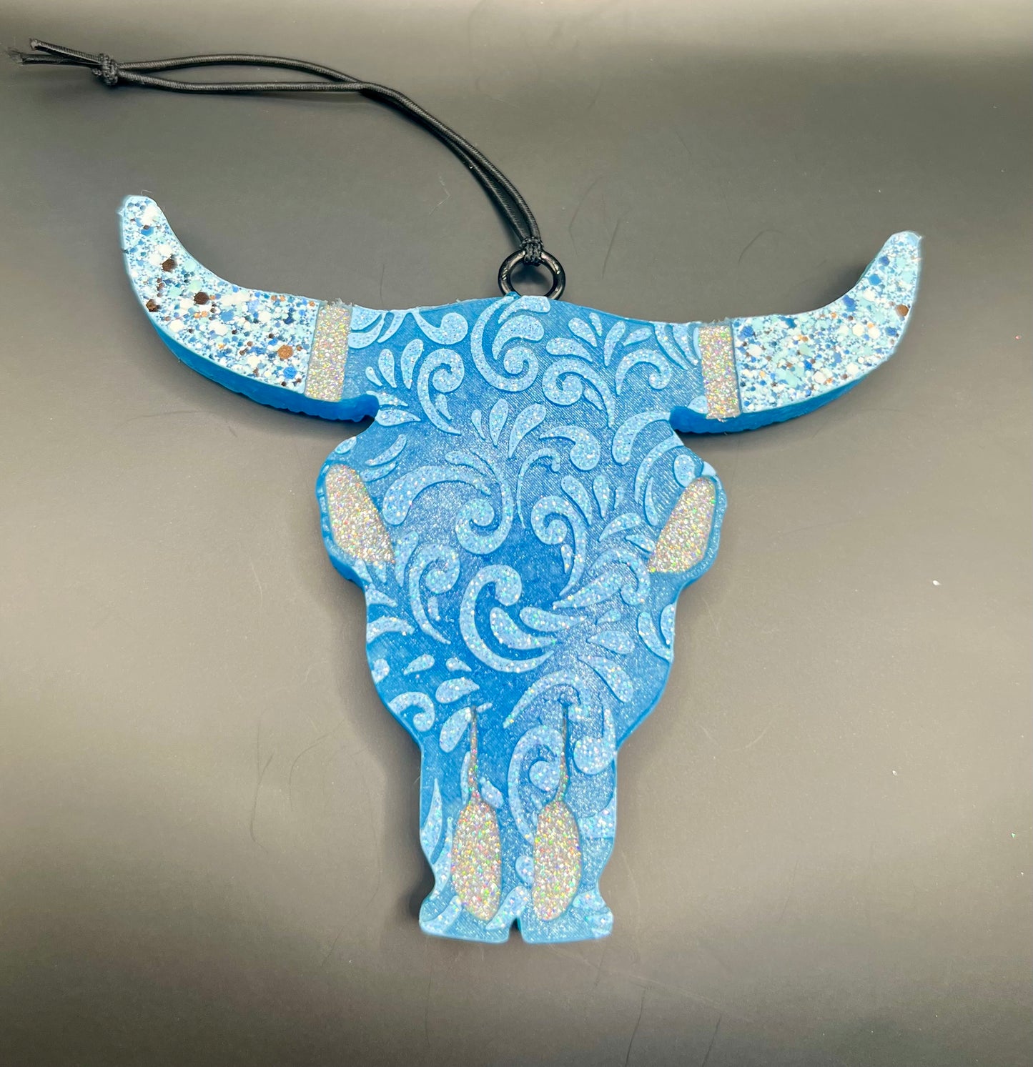 Tooled Leather Bull Skull