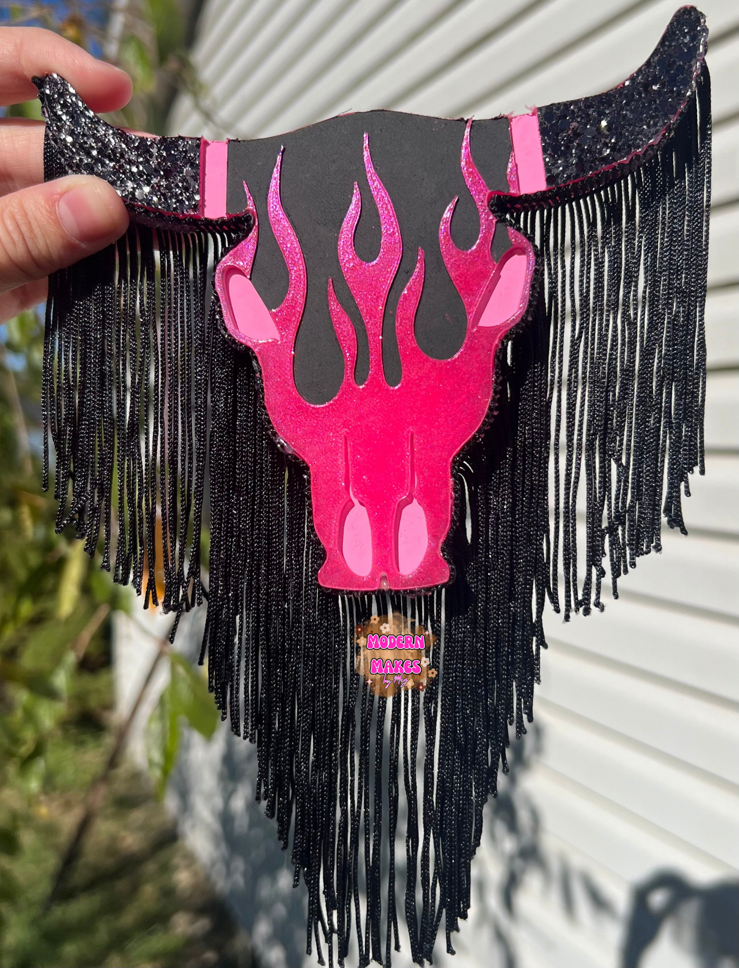 Flame Bull Skull