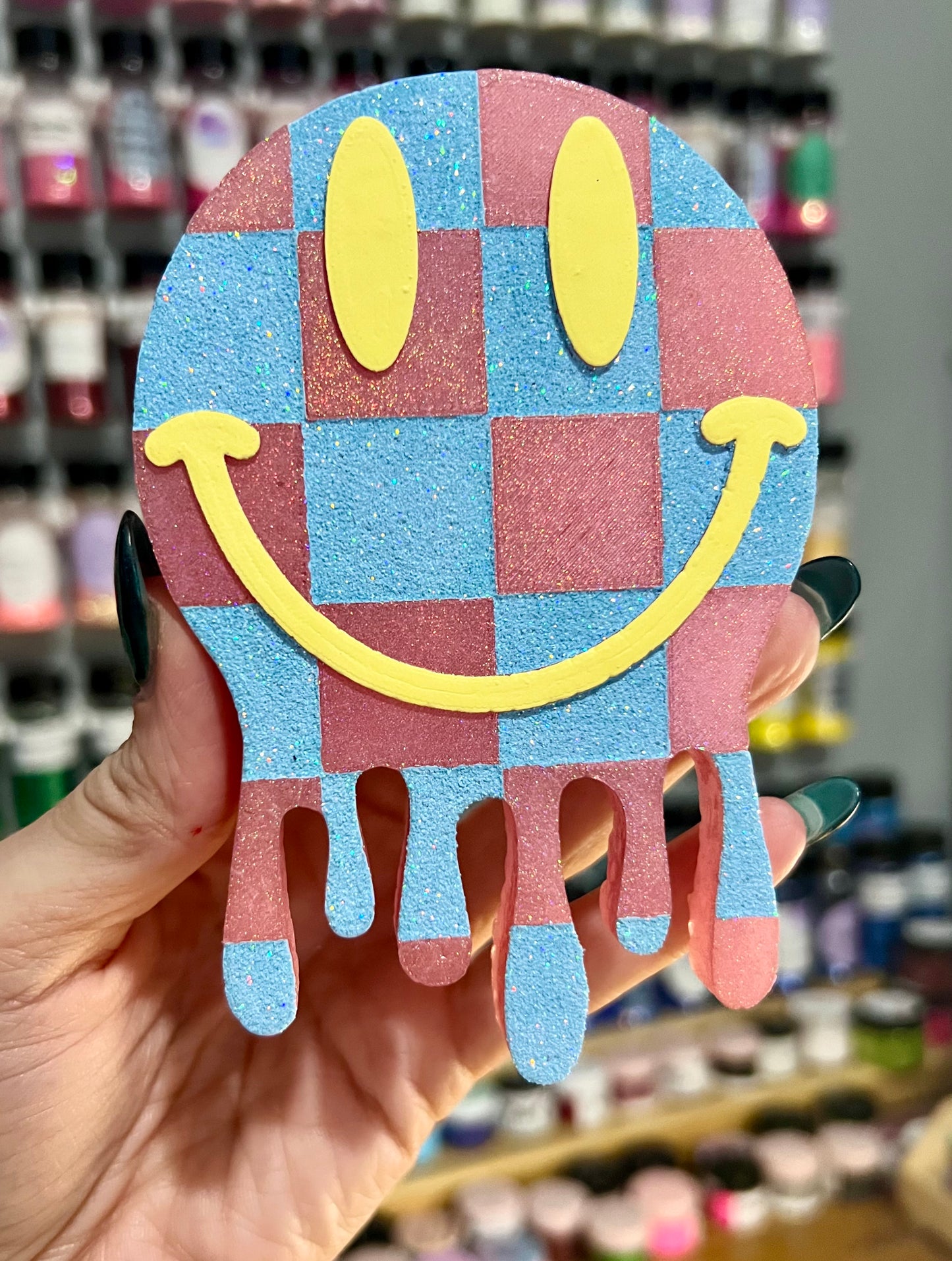 Checkered Drip Smiley