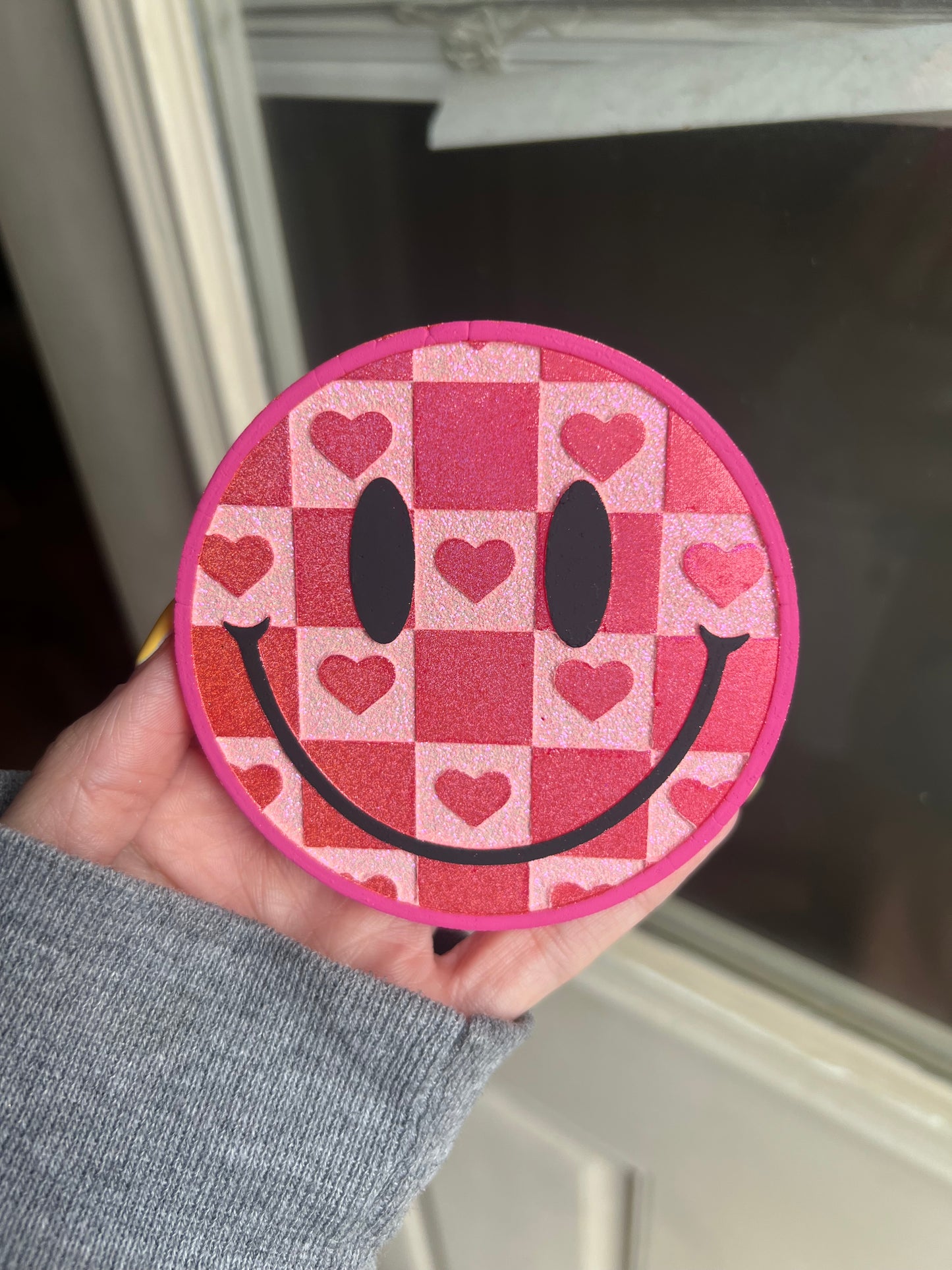 Heart Checkered Smiley