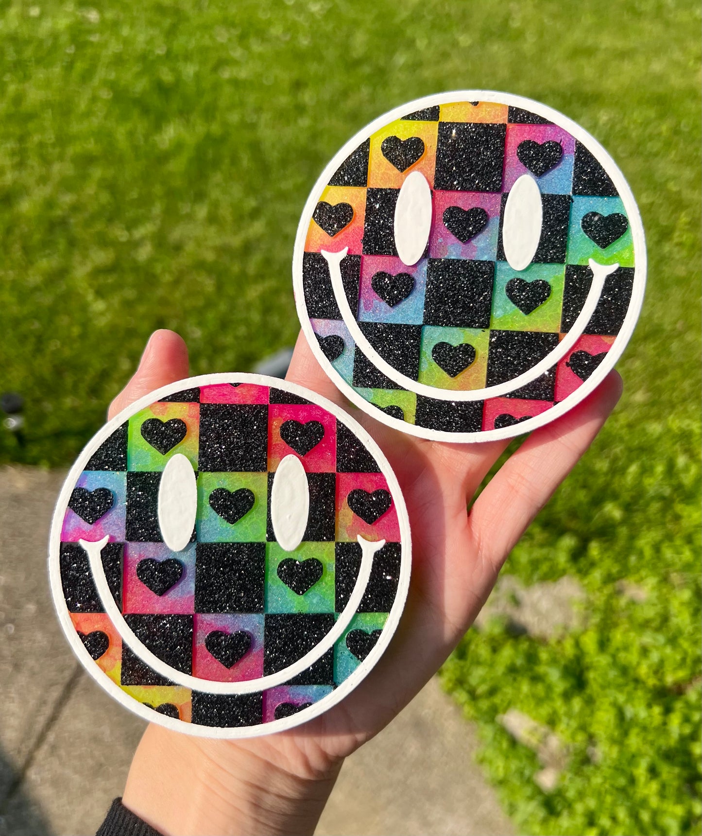 Heart Checkered Smiley