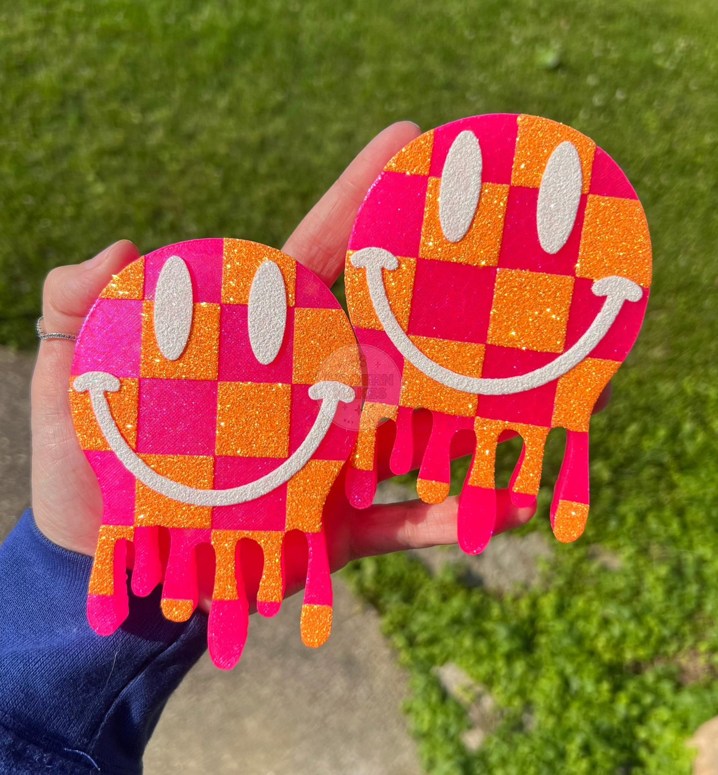 Checkered Drip Smiley