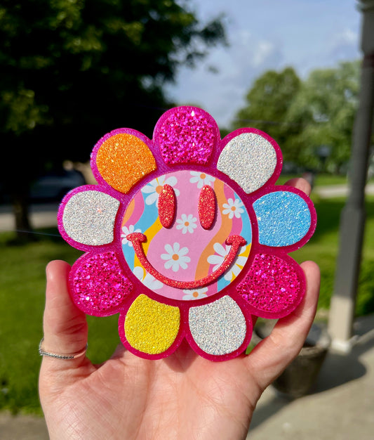Retro Flower Smiley